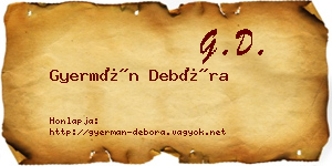 Gyermán Debóra névjegykártya